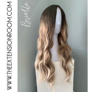 NEW Rooted Blonde Body Wave Lace Front Wig